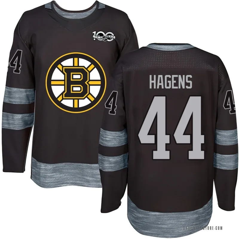 Black Men's James Hagens Boston Bruins Authentic 1917-2017 100th Anniversary Jersey
