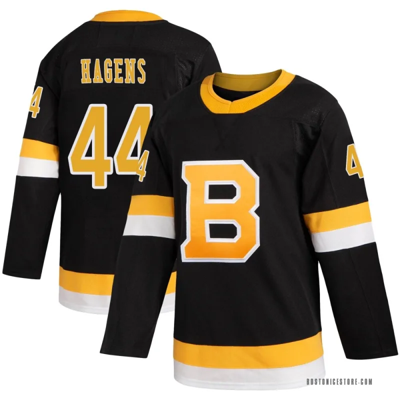 Black Men's James Hagens Boston Bruins Authentic Alternate Jersey