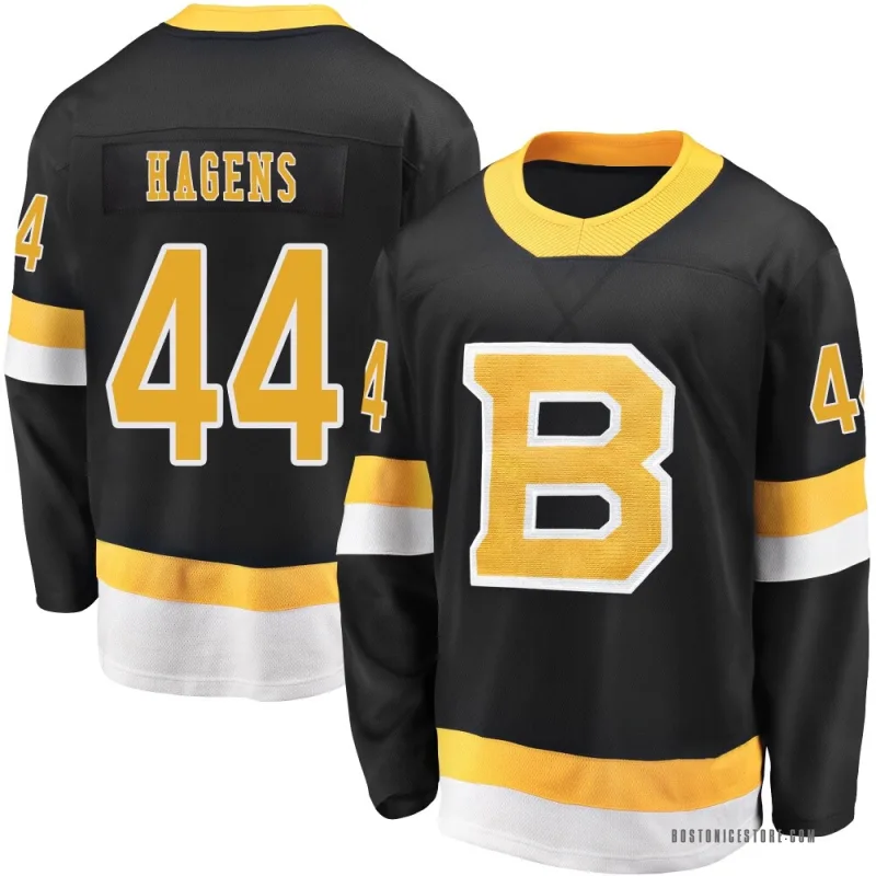 Black Men's James Hagens Boston Bruins Breakaway Alternate Premier Jersey