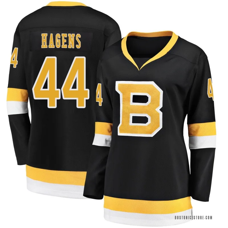 Black Women's James Hagens Boston Bruins Breakaway Alternate Premier Jersey