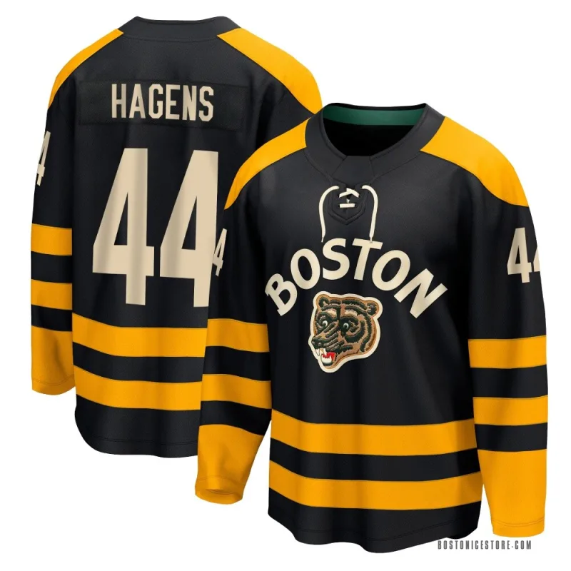 Black Youth James Hagens Boston Bruins Breakaway 2023 Winter Classic Jersey