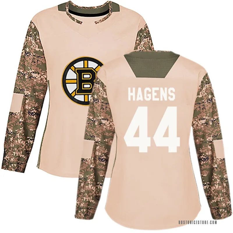 Camo Women's James Hagens Boston Bruins Authentic Veterans Day Practice Jersey