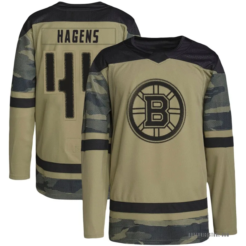 Camo Youth James Hagens Boston Bruins Authentic Military Appreciation Practice Jersey