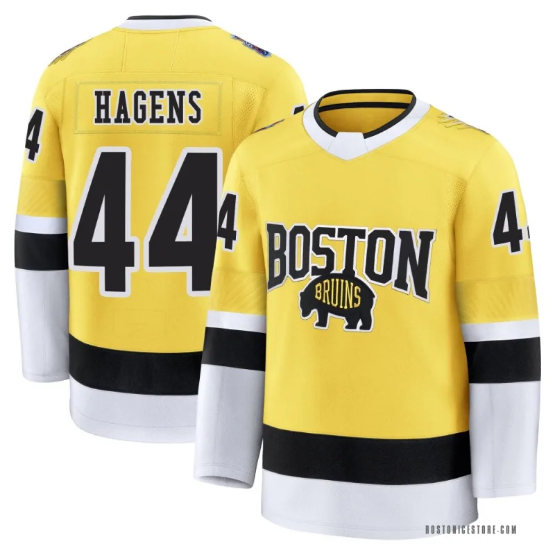 Gold Men's James Hagens Boston Bruins Premium 2026 Stadium Series Jersey
