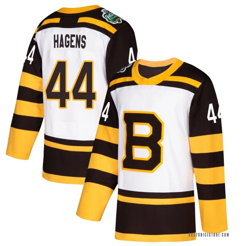 White Men's James Hagens Boston Bruins Authentic 2019 Winter Classic Jersey