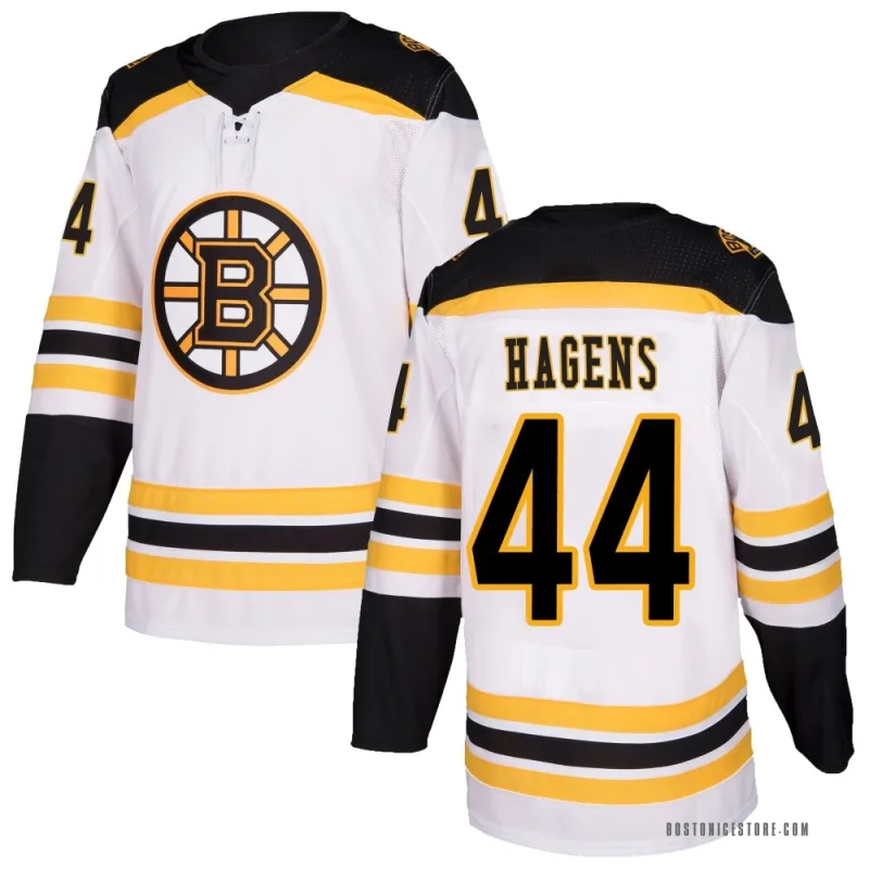 White Youth James Hagens Boston Bruins Authentic Away Jersey
